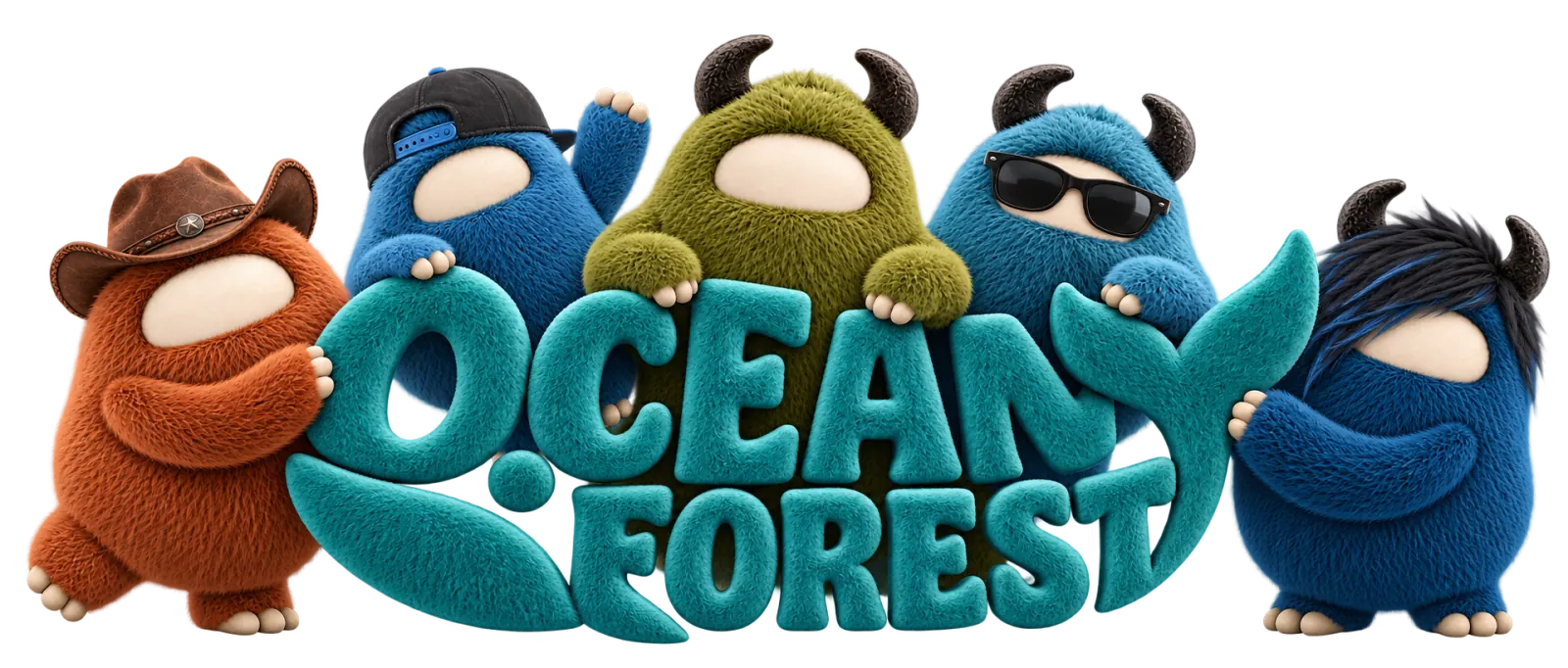 Die Ocean-Forest-Crew rund um den Ocean-Forest-Schriftzug.